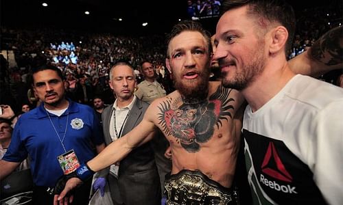 Conor McGregor with coach John Kavanagh