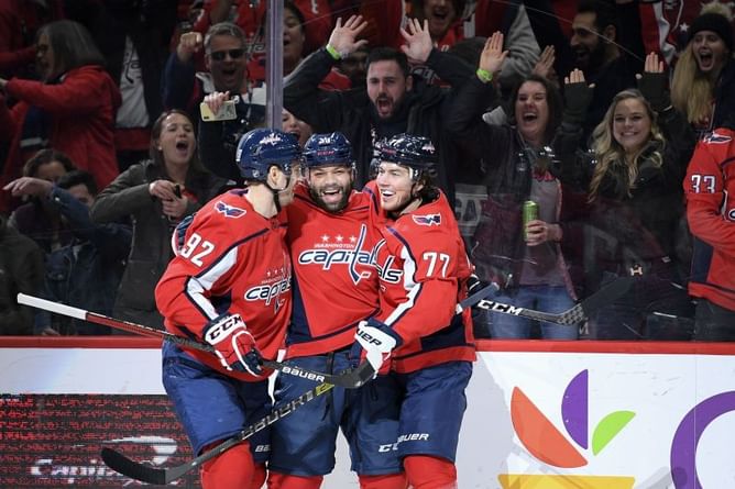 Ovechkin, Oshie's two-goal nights give Capitals 6-1 win.
