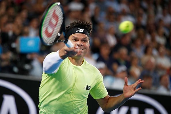 Raonic&#039;s forehand was on fire against Stefanos Tsitsipas in their third round match