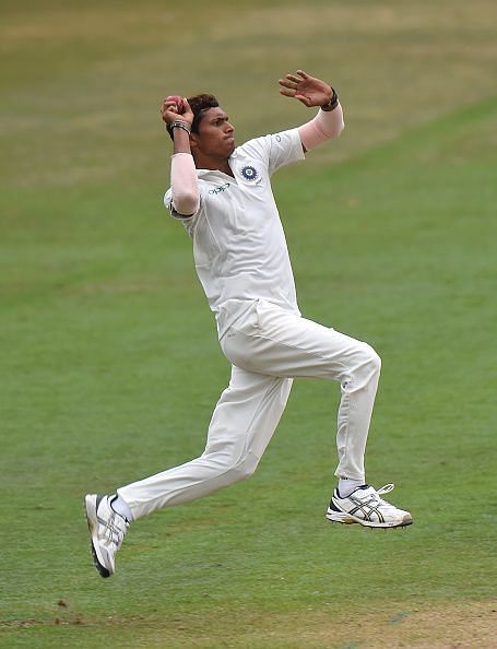 Navdeep Saini in action for India A