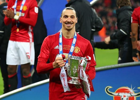 Zlatan Ibrahimovic helped United to overcome Southampton in the 2017 EFL Cup final
