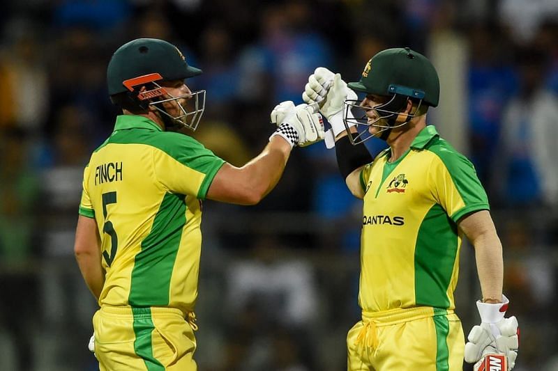 Aaron Finch and David Warner put up a record stand