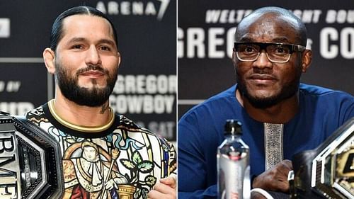 Jorge Masvidal (left) nearly got into blows with Kamaru Usman