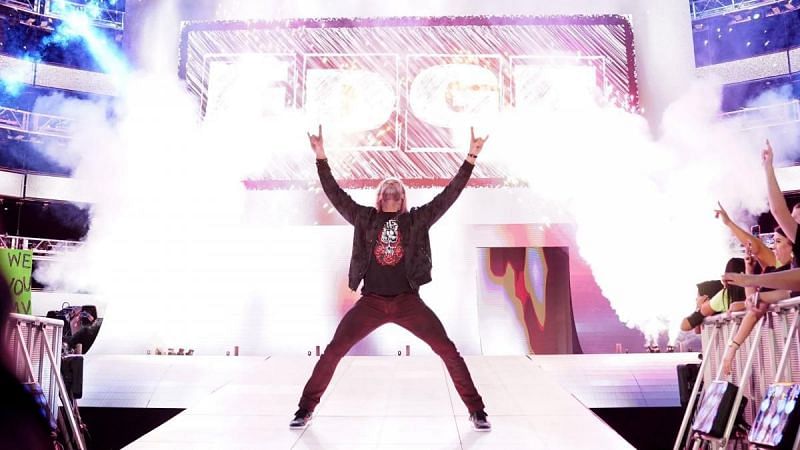 Edge making his way to the ring on RAW
