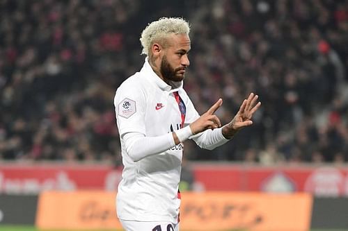 Neymar celebrated his goal against Lille with a touching tribute to the late Kobe Bryant