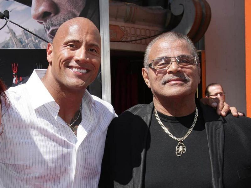 Dwayne and Rocky Johnson in 2015 (Image courtesy: Rex Features)