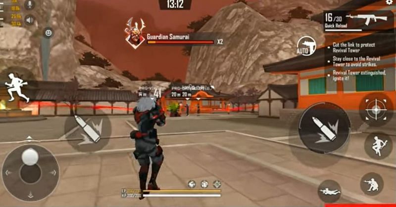 samurai boss starts to destroy towers when he reaches 1x bar of his health