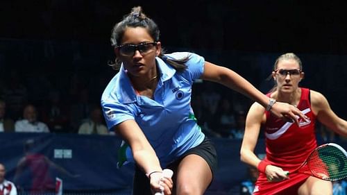 Dipika Pallikal in action 