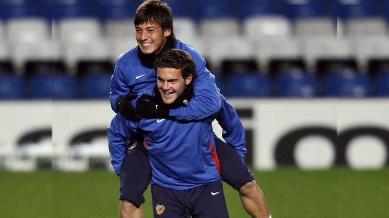 David Silva and Juan Mata at Valencia during the start of their careers