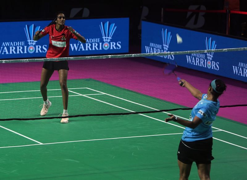 PV Sindhu in action