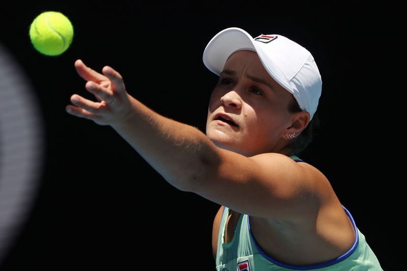 Asheligh Barty has used her serve to bail herself out of tough match situations