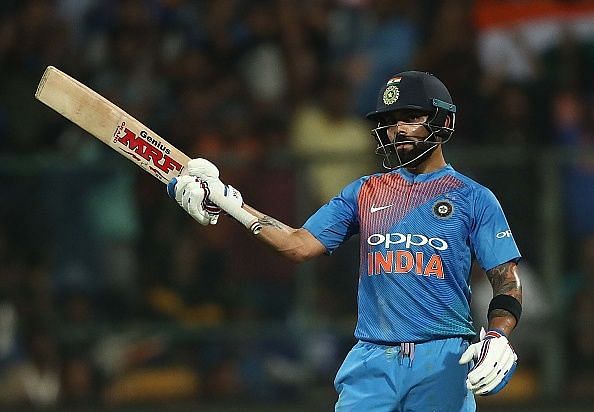 Kohli became the fastest captain to reach 11,000 international runs (requiring only 196 innings)