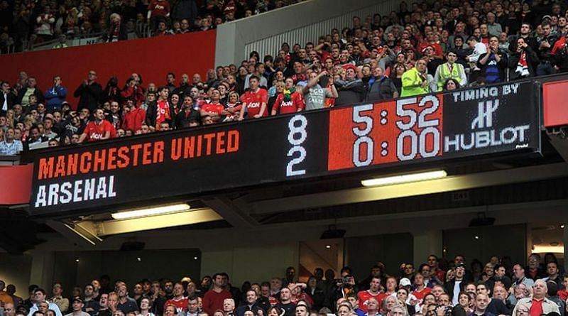 August 2011 saw a remarkable scoreline as United thumped old rivals Arsenal 8-2