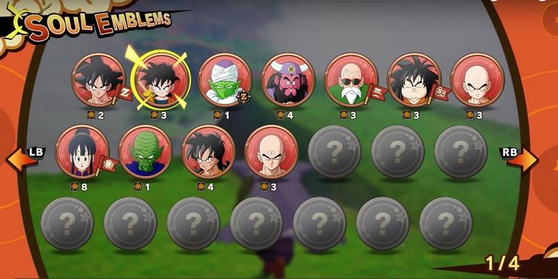 Dragon Ball Z Kakarot List Of All Soul Emblems