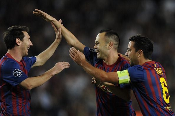 Xavi, Iniesta and Lionel Messi were integral to Pep Guardiola&#039;s Barcelona