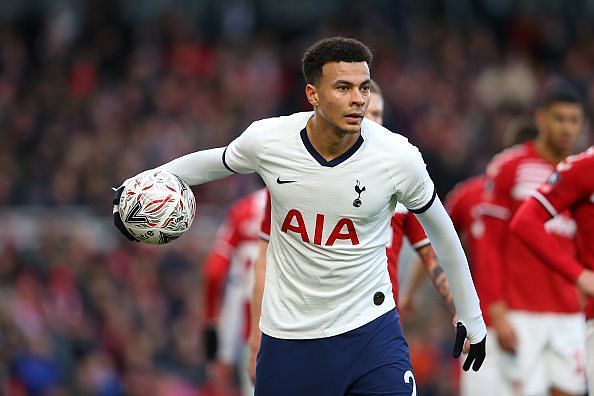 Dele Alli in the action against Middlesbrough