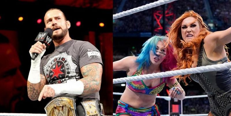 CM Punk, Asuka, and Lynch
