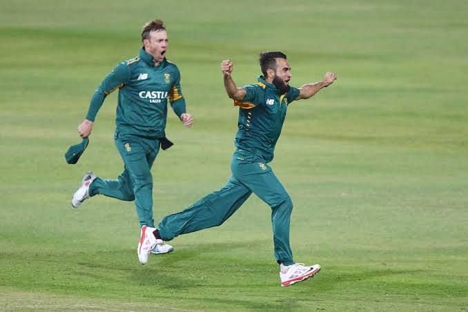 AB de Villiers and Imran Tahir