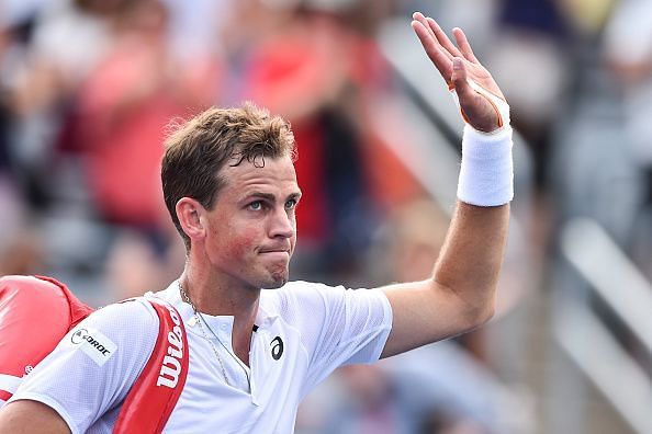 Vasek Pospisil had to come through the qualifiers in Auckland.