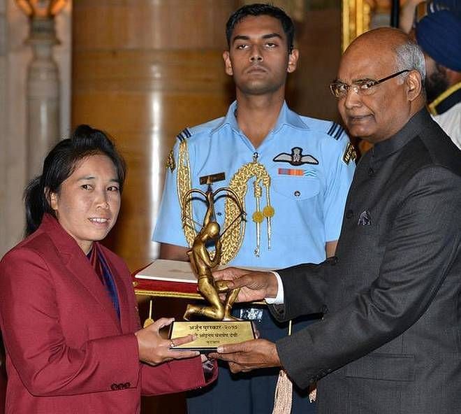 Bembem Devi was conferred with the Arjuna award in 2017 (Credits: The Hindu)