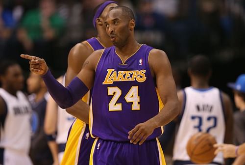 Kobe Bryant wearing the iconic #24 jersey