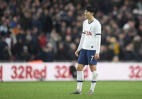 Son Heung-min playing against Middlesbrough