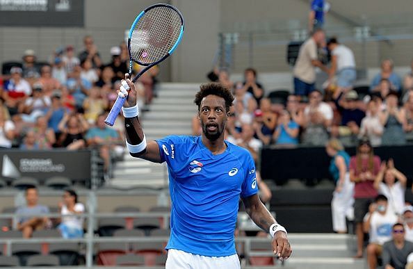 Gael Monfils won his singles match in the first round 