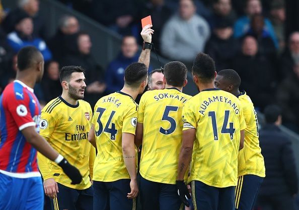 Pierre-Emerick Aubameyang remains suspended after his red card against Crystal Palace