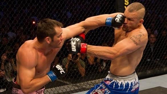 Chuck Liddell&#039;s comeback was ended in violent fashion by Rich Franklin