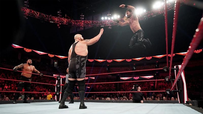 The Big Show stops Seth Rollins in his tracks