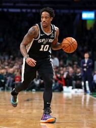 DeRozan in a game against the Celtics this season
