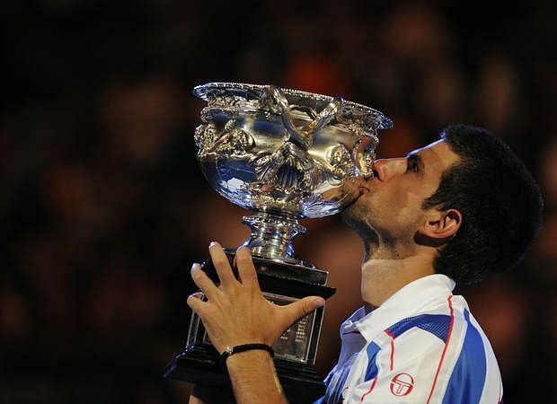 Djokovic wins his 2nd Grand Slam title at the 2011 Australian Open