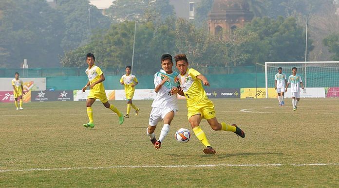 Football action continues on the third day of the competition at the Khelo India Youth Games 2020