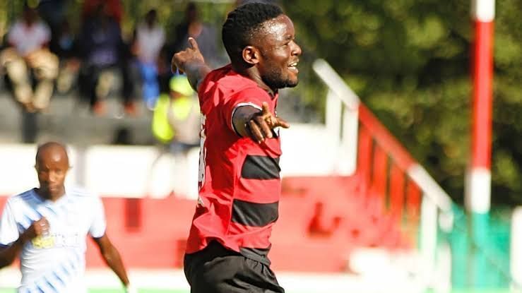 Makwatta celebrates after scoring