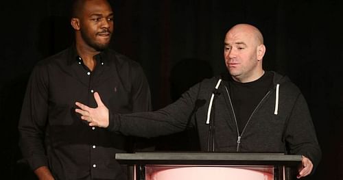 Jon Jones and Dana White.