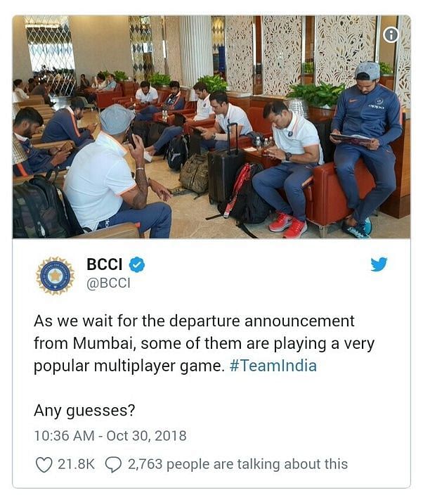 Source: BCCI Twitter Account Post