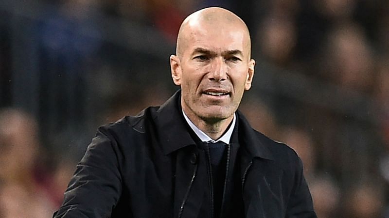 Real madrid manager Zinedine Zidane