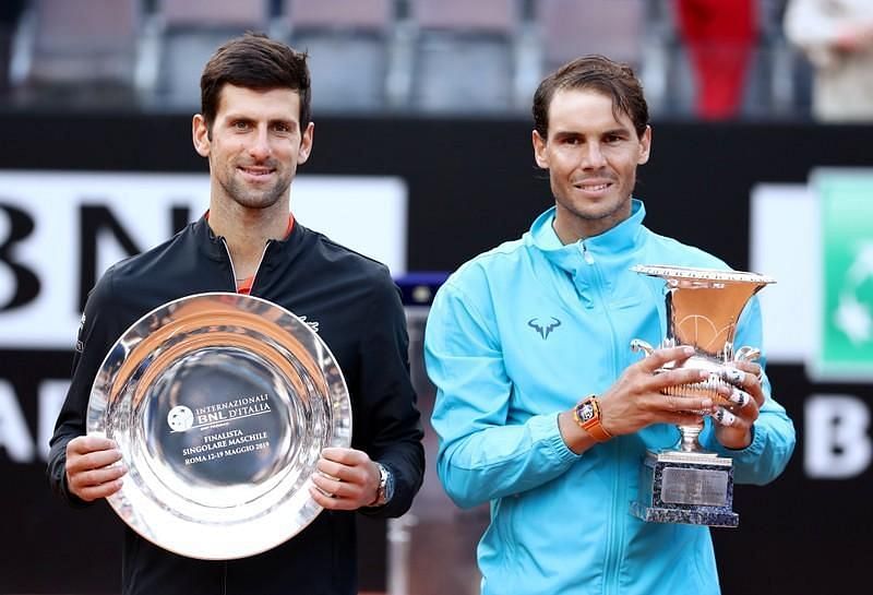 Nadal (right) wins his 34th Masters 1000 title at 2019 Rome
