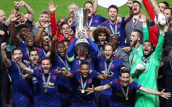 Jose Mourinho&#039;s United claimed the Europa League in 2017 by beating Ajax