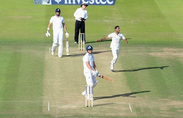 Bhuvneshwar Kumar made full use of the bowling-friendly conditions at Lord&#039;s in 2014