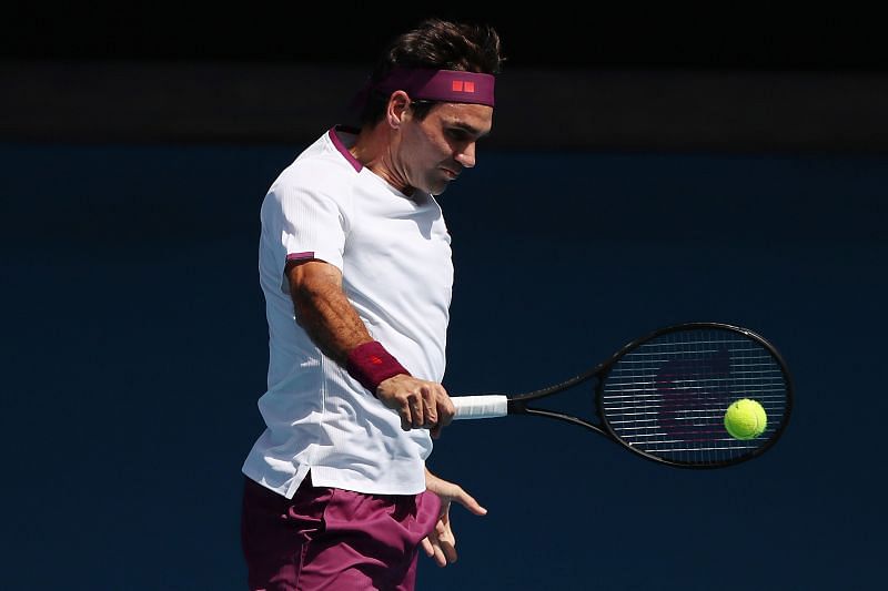 Roger Federer in action during his quarterfinal match against Tennys Sandgren