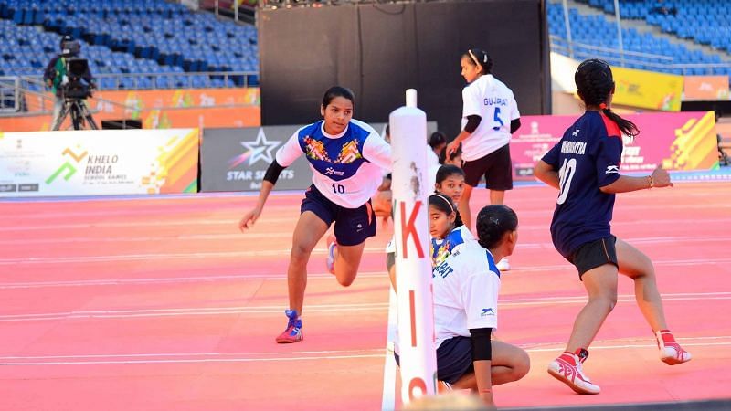 The Kho Kho action begins at the Khelo India Youth Games 2020 in Guwahati, Assam