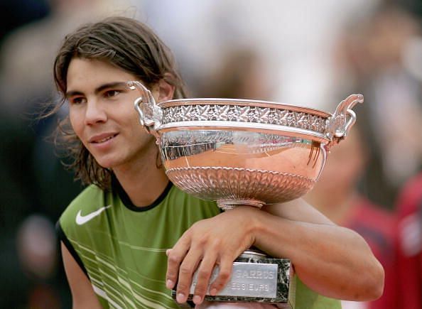 Rafael Nadal at the 2005 French Open