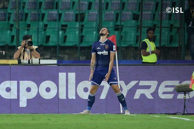 With 2 more goals, Valskis now has 10 for the season and sits atop the goal-scoring charts (Image Courtesy: ISL)