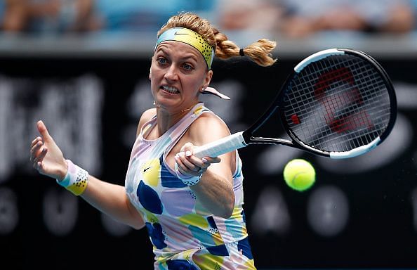 Kvitova&#039;s forehand has worked well for her up to this point in the tournament