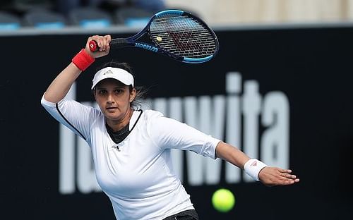 Sania Mirza in action at the 2020 Hobart International