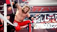 Edge sets up for a spear on Monday Night Raw