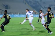 There were six Hyderabad FC defenders in the box but none of them failed to put a proper block when Nerijus Valskis scored his first goal