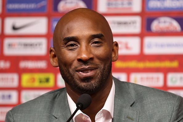 Kobe Bryant, pictured at the FIBA World Cup 2019, was tragically killed in a helicopter crash on Sunday