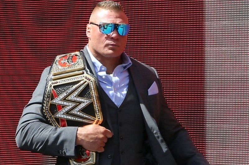 Brock Lesnar has a firm grip on the WWE Championship